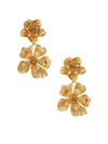 OSCAR DE LA RENTA WOMEN'S CLASSIC GOLDTONE FLOWER CLIP-ON DROP EARRINGS,400010146724