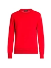 Loro Piana Men's Castlebay Crewneck Cashmere Sweater In Red