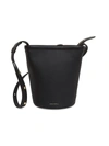 Mansur Gavriel Mini Zip Leather Bucket Bag In Black