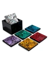 Ladorada 6-piece Mother-of-pearl Square Coaster Set