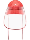 Marine Serre X Browns Red Crescent Moon Mask Hat In Red