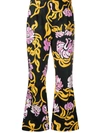 MARNI FLORAL-PRINT FLARED TROUSERS