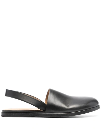 Marsèll Black Marcella Slingback Leather Sandals