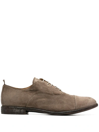 Moma Suede Oxford Shoes In Neutrals