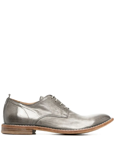 Moma Leather Derby Shoes In Grey