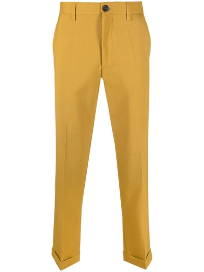 Marni High-rise Chino Trousers In Yellow