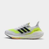 Adidas Originals Adidas Women's Ultraboost 21 Primeblue Running Sneakers From Finish Line In White/black/solar Yellow