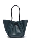 Proenza Schouler Ruched Large Leather Tote Bag In Green