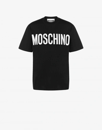 Moschino Stretch Jersey T-shirt With Logo In Pink