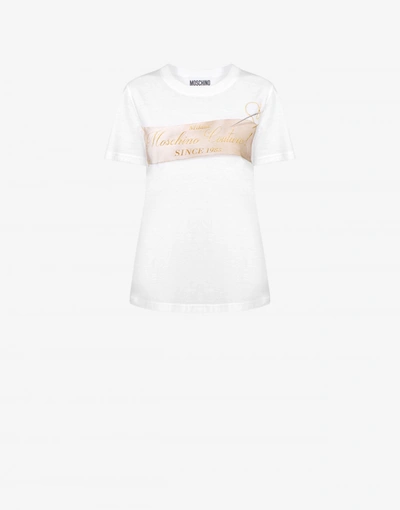 Moschino Jersey T-shirt Sartorial Label In White