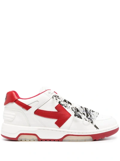 Off-white White & Red Out Of Office Sneakers