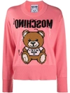 MOSCHINO TEDDY EMBROIDERED KNITTED JUMPER