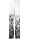 Off-white Botanical Print Straight-leg Trousers In White