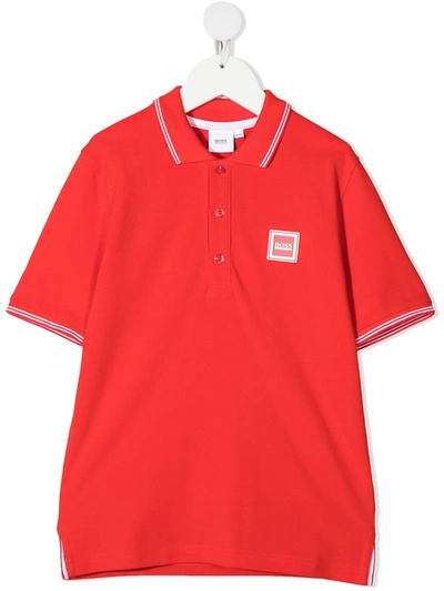 Bosswear Boys Teen Red Logo Polo Shirt