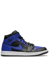 Jordan 1 Mid Sneaker In Black