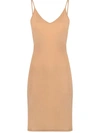 Jil Sander Spaghetti Strap Minidress In Neutrals
