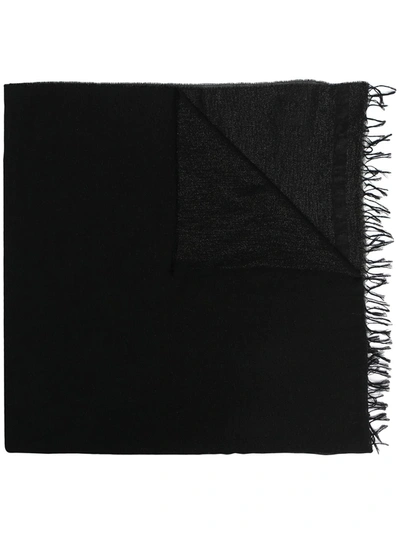 Fabiana Filippi Fringed Knitted Scarf In Black