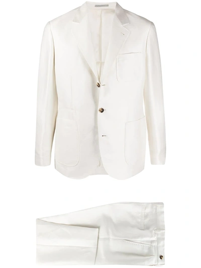 Brunello Cucinelli Single-breasted Two-piece Suit In White