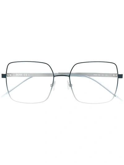 Hugo Boss Oversized-frame Glasses In Blau