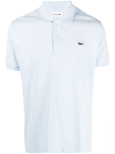 Lacoste Logo-patch Short-sleeve Polo Shirt In Light Blue