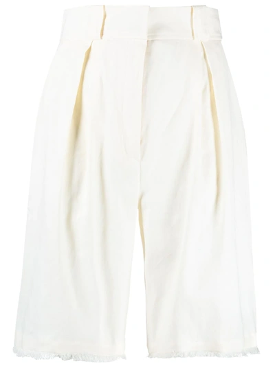 Antonelli Knee-length Tailored Shorts In White