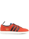 Adidas Originals Orange Suede Gazelle Sneakers In Red
