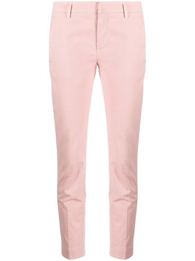 Dondup Cropped Tailored Trousers In Pink