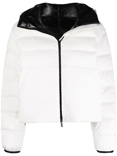 Moncler Cropped Quilted Puffer Jacket In White