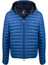 SAVE THE DUCK DONALD ECOLOGICAL DOWN JACKET IN BLUE NYLON