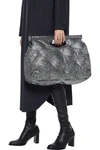 MAISON MARGIELA GLAM SLAM QUILTED IRIDESCENT LEATHER CLUTCH,3074457345624745939