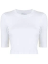Rosetta Getty Cotton Cropped-sleeve T-shirt In White