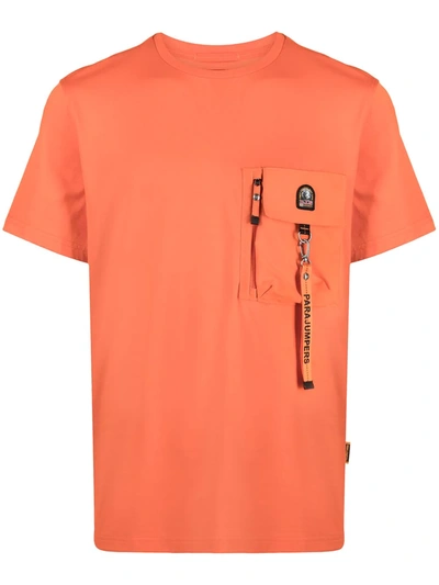 Parajumpers Mojave Cotton T-shirt With Hook In Orange