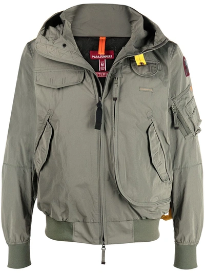 Parajumpers Patch-detail Zip-up Hooded Jacket In Green