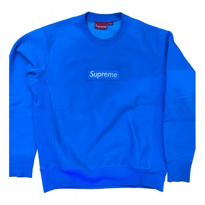 Pre-owned Supreme Sweatshirt In Blue