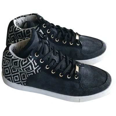 Pre-owned Kim & Zozi Cloth Trainers In Black