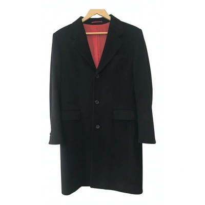 Pre-owned Carolina Herrera Wool Coat In Black