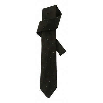 Pre-owned Dsquared2 Silk Tie In Brown
