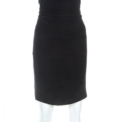 Pre-owned Armani Collezioni Black Wool Skirt