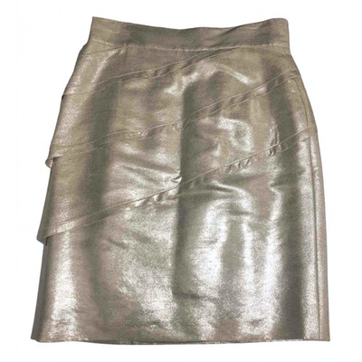 Pre-owned Fendi Silk Skirt In Metallic