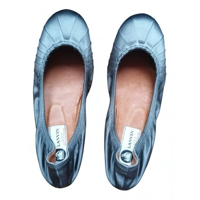 Pre-owned Lanvin Leather Ballet Flats In Grey