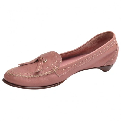 Pre-owned Cole Haan Pink Leather Flats