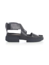 TRIPPEN SPLITTED SOLE FLAT SANDAL W/STRAP ON ANKLE,CURRENT.F.LXP.WAW NAVY