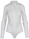 Patrizia Pepe Tech Fabric Body Shirt In White