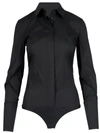 Patrizia Pepe Poplin Shirt Body In Black