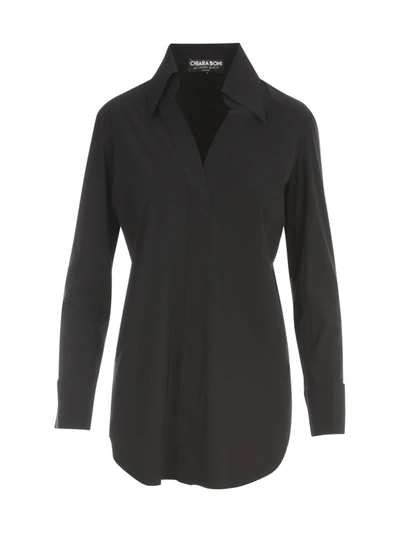 La Petit Robe Di Chiara Boni Polo Neck Shirt In Black