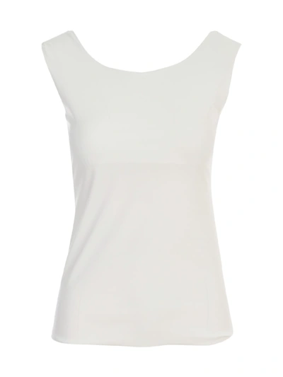 La Petit Robe Di Chiara Boni Top W/neck On Back In White