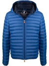 SAVE THE DUCK DONALD ECOLOGICAL DOWN JACKET IN BLUE NYLON,11742596