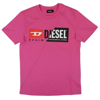 Diesel Kids' Tdiegocuty T-shirt In Fuchsia