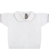 LITTLE BEAR WHITE T-SHIRT FOR BABYBOY WITH POLKA-DOTS,2010 BIANCO/CORDA