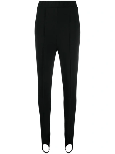 12 Storeez Ankle-strap Leggings In Black